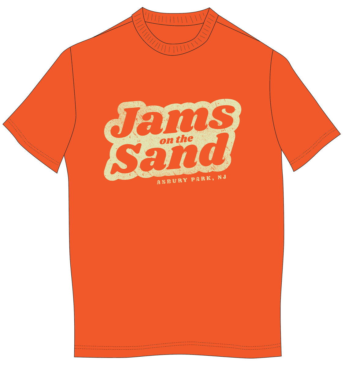 Jams on The Sand Women's Orange T Wonder Bar Asbury Park