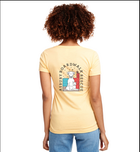 Load image into Gallery viewer, Asbury Boardwalk Rescue Ladies Yellow V Neck
