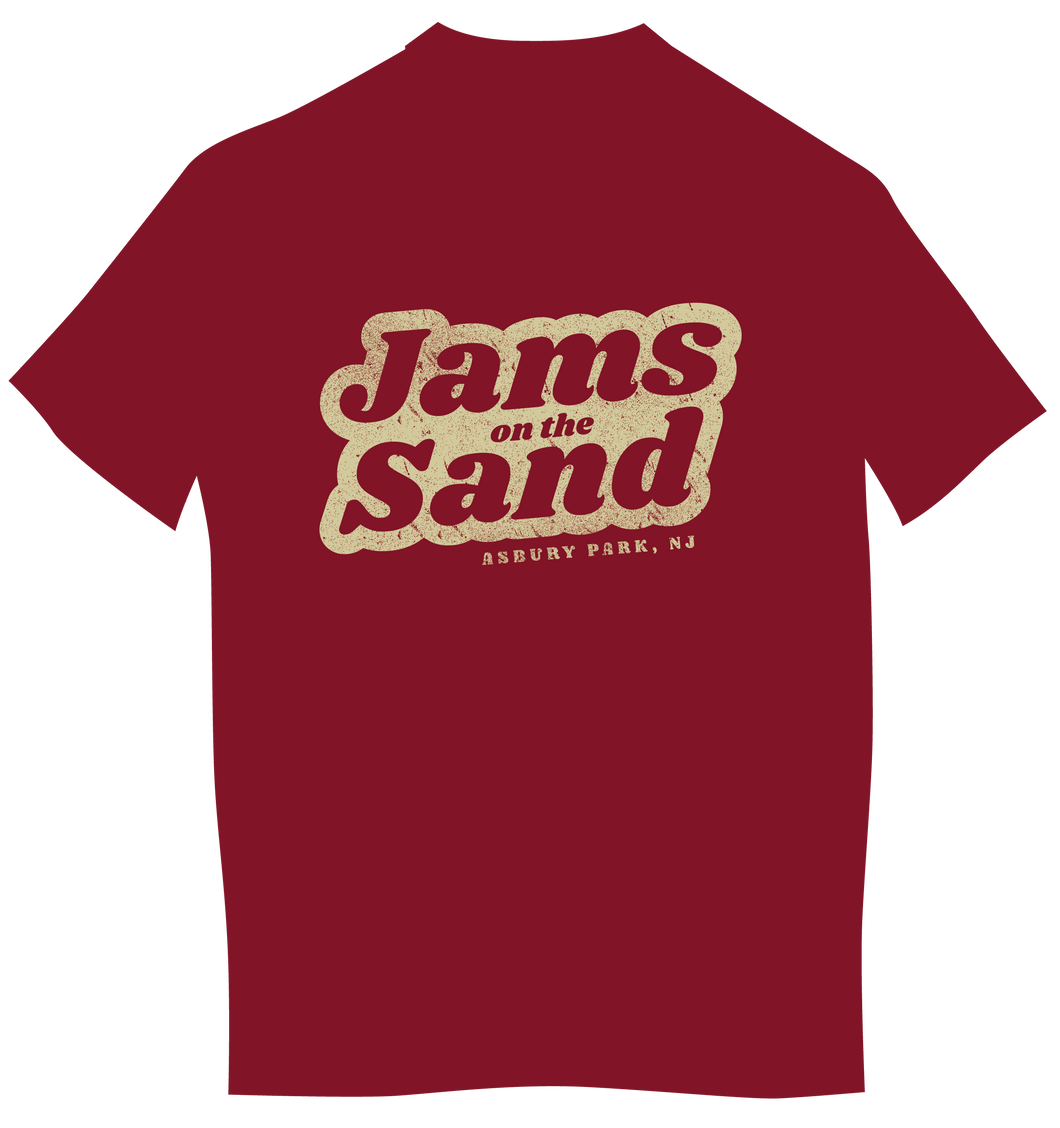 Jams on The Sand Women's Maroon T